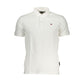 Elegant White Polo with Contrast Details