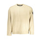 Chic Beige Crew Neck Sweater with Contrast Details
