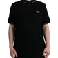 Elegant Black Cotton Polo Tee