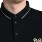 Elegant Black Cotton Polo Tee