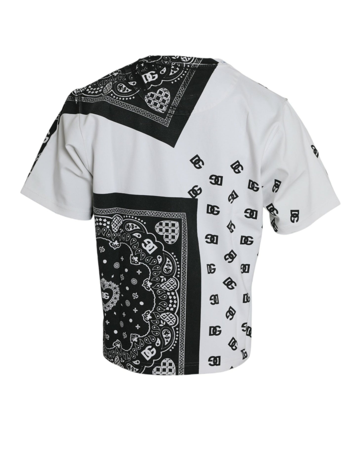 Elegant White Cotton Blend Round Neck Tee