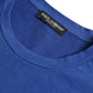 Exquisite Blue Cotton Crew Neck T-Shirt