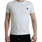 Elegant Crew Neck Tee with Emblematic Crest