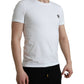 Elegant Crew Neck Tee with Emblematic Crest