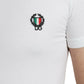 Elegant Crew Neck Tee with Emblematic Crest