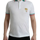 Elegant White Cotton Polo T-Shirt
