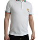 Elegant White Cotton Polo T-Shirt