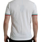 Elegant White Cotton Polo T-Shirt