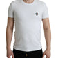 Elegant White Logo Crest Tee