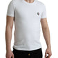 Elegant White Logo Crest Tee