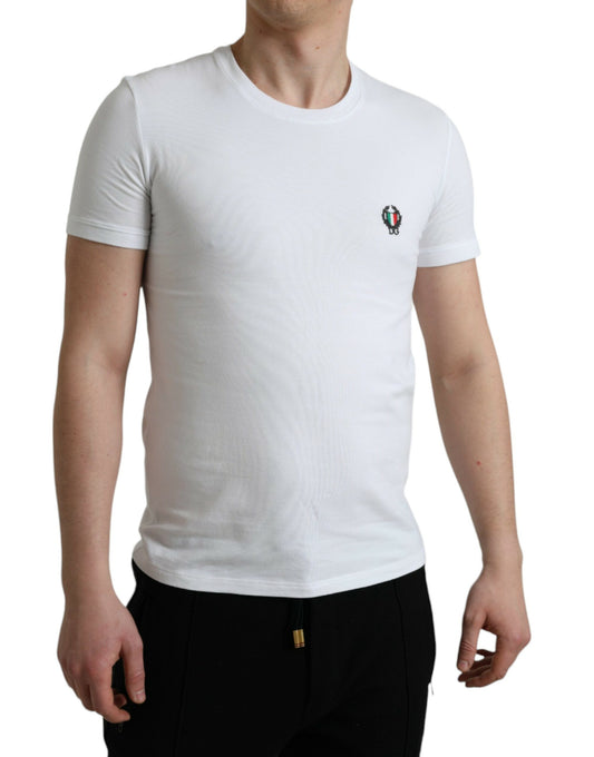 Elegant White Logo Crest Tee