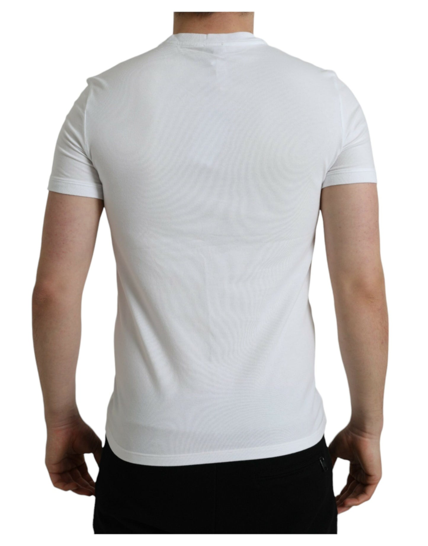Elegant White Logo Crest Tee