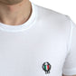 Elegant White Logo Crest Tee