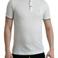 Elegant White Cotton Polo T-Shirt