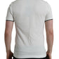 Elegant White Cotton Polo T-Shirt