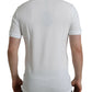 Elegant White Cotton Polo T-Shirt