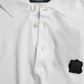 Elegant White Cotton Polo T-Shirt