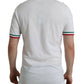 Elegant White Cotton Polo with Logo Detail