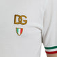 Elegant White Cotton Polo with Logo Detail