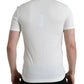 Chic White V-Neck Logo Tee