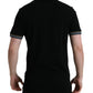 Elegant Black V-Neck Polo Tee