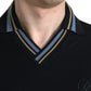Elegant Black V-Neck Polo Tee