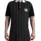 Elegant Striped Cotton Polo T-Shirt