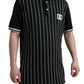Elegant Striped Cotton Polo T-Shirt