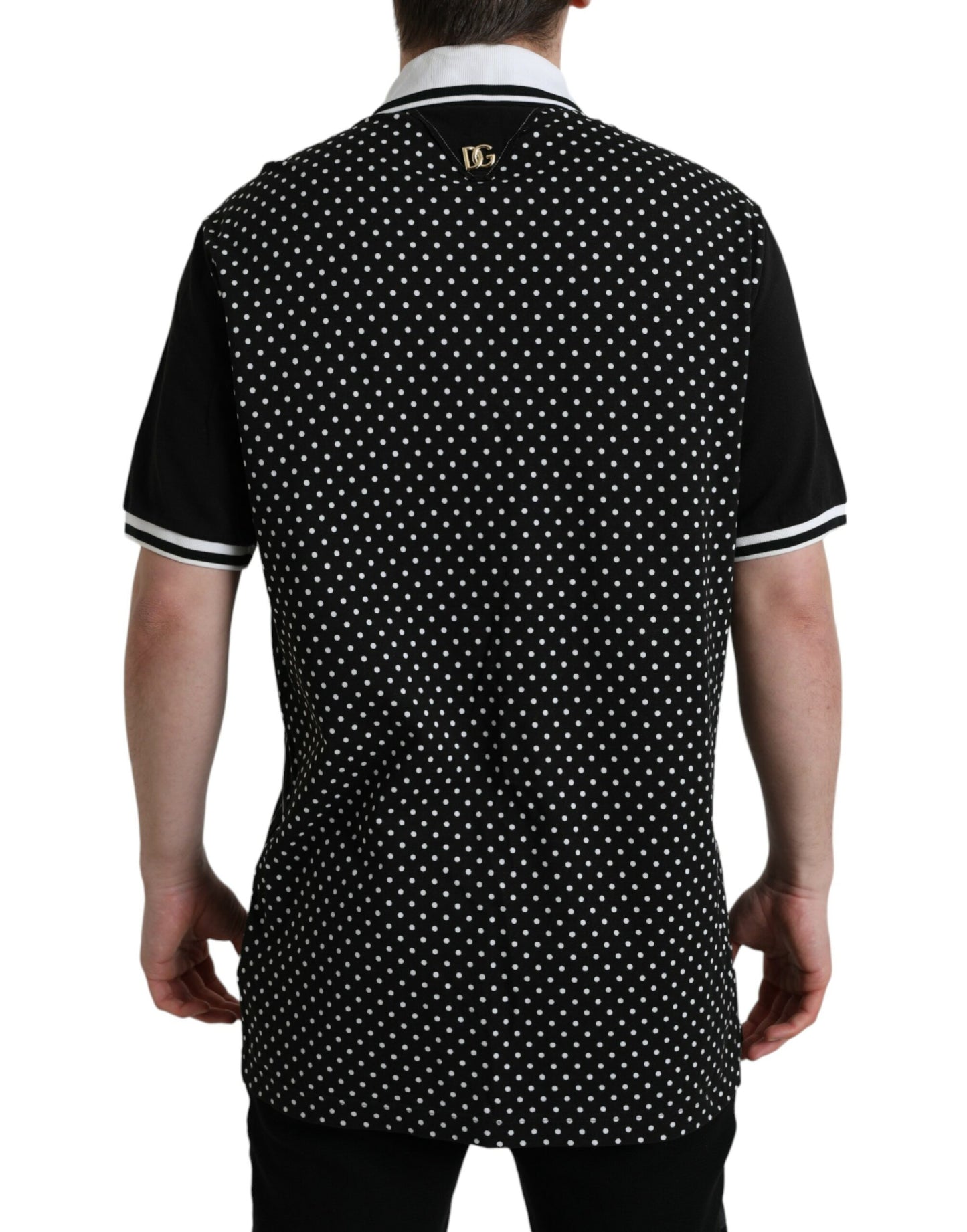 Elegant Striped Cotton Polo T-Shirt