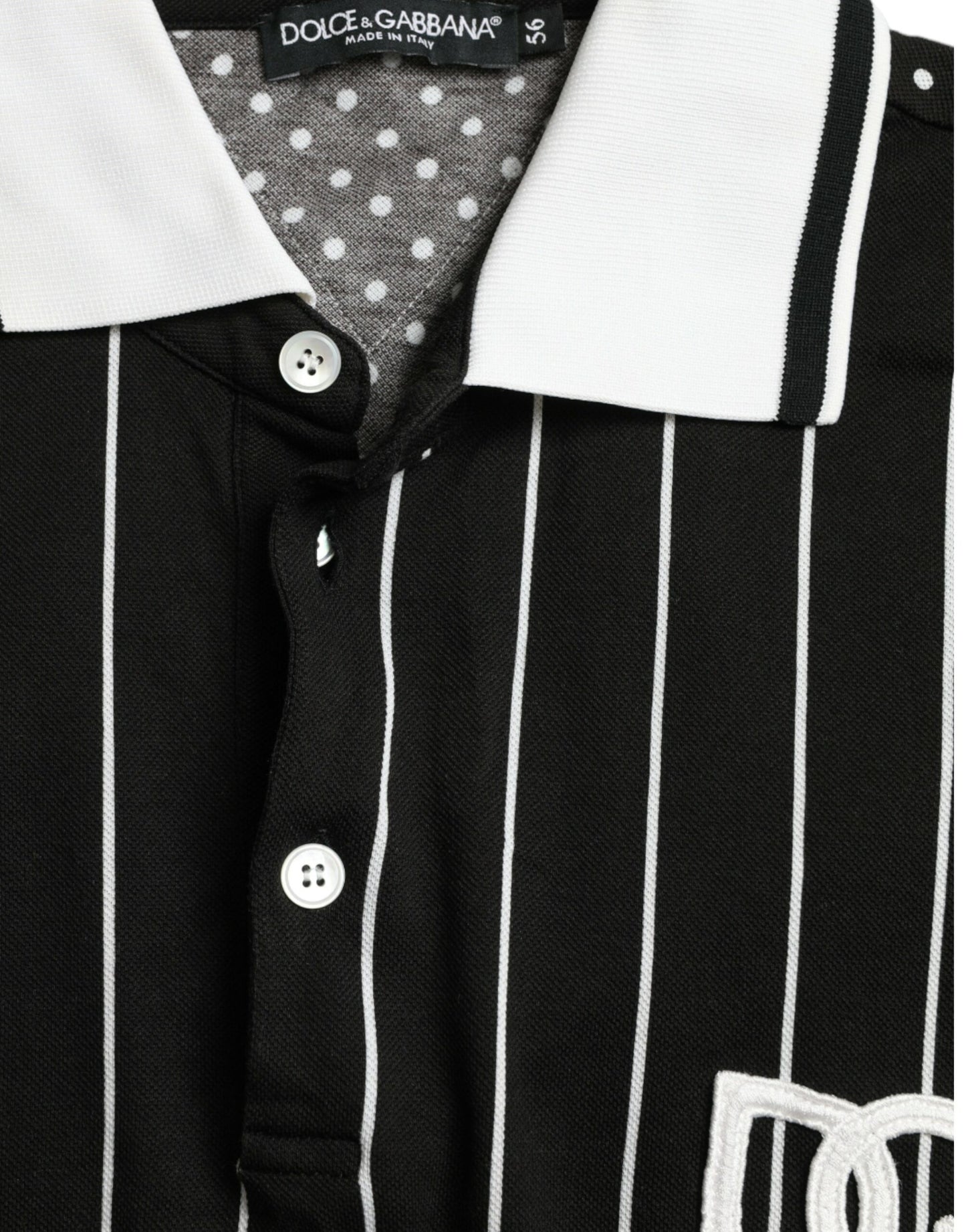 Elegant Striped Cotton Polo T-Shirt