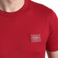 Stunning Crew Neck Logo Tee in Red