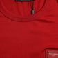 Stunning Crew Neck Logo Tee in Red