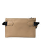 Elegance Redefined Beige Leather Belt Bag