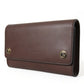 Elegant Brown Leather Shoulder Bag with Gold Detailing