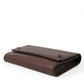 Elegant Brown Leather Shoulder Bag with Gold Detailing