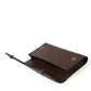 Elegant Brown Leather Shoulder Bag with Gold Detailing