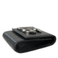 Sleek Lamb Leather Card Holder with Chain Strap