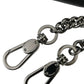 Sleek Lamb Leather Card Holder with Chain Strap