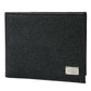 Sleek Black Calf Leather Bifold Wallet