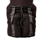 Elegant Maroon Nylon Leather Backpack