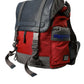 Chic Red & Gray Designer Backpack