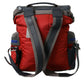 Chic Red & Gray Designer Backpack