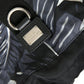 Elegant Black Leaf Print Nap Sack Bag