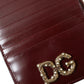 Maroon Leather Card Holder Wallet