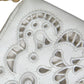 Embroidered Floral Leather Clutch with Chain Strap