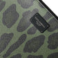 Elegant Green Leopard Print Calf Leather Clutch
