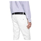 Elegant White Stretch Cotton Trousers