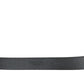 Elegant Black Leather Belt with Metal Buckle