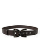 Elegant Dark Brown Leather Belt