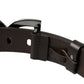 Elegant Dark Brown Leather Belt